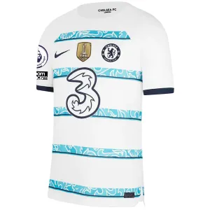 Nike Chelsea Away Jersey w/ EPL   Club World Cup Patches 22/23 (White/College Navy)